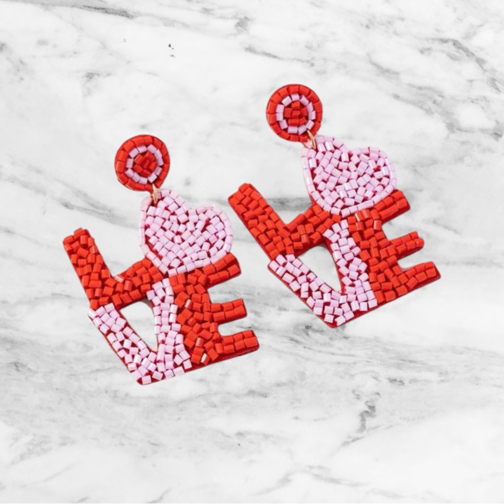 Brand New Love Beaded Earrings Brand New Love Beaded Earrings